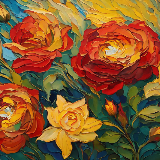 "Van Gogh's Rose Garden"