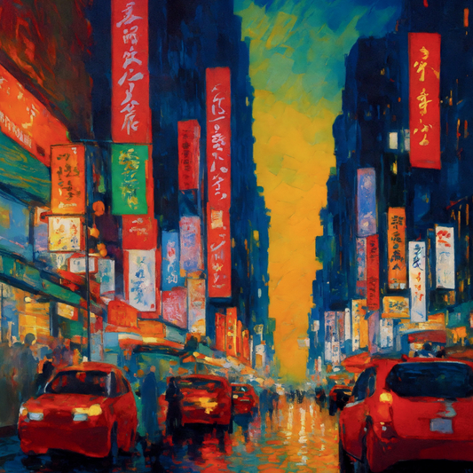 "Vibrant Twilight: Tokyo's Urban Tapestry"