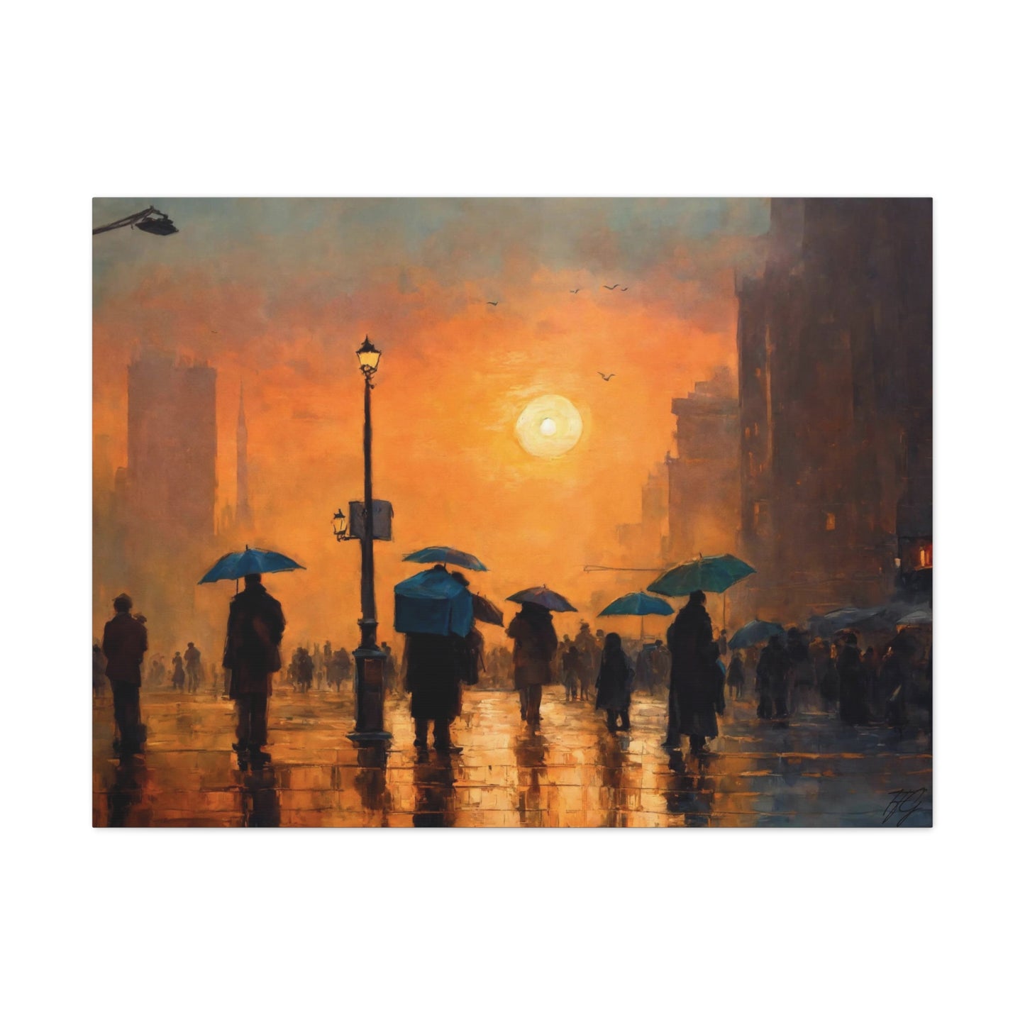 Golden Rainfall - Monet-Inspired Canvas Wall Art