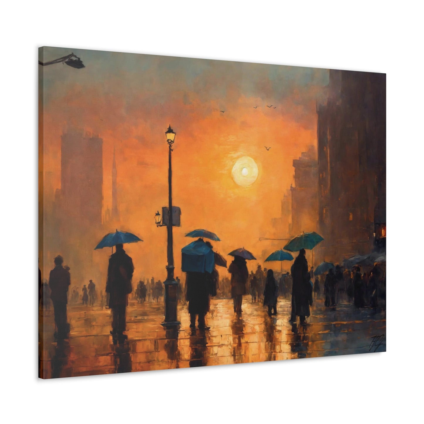 Golden Rainfall - Monet-Inspired Canvas Wall Art