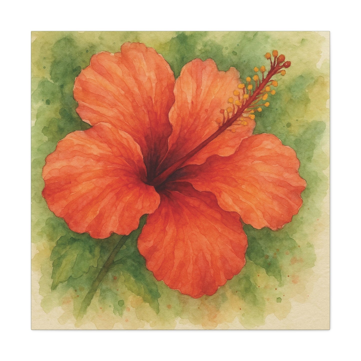 Hibiscus in Fiery Orange
