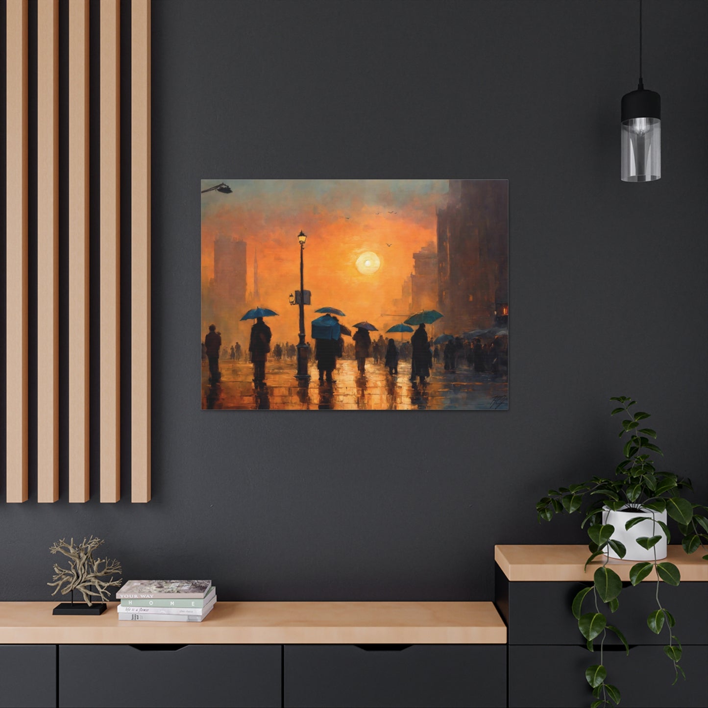 Golden Rainfall - Monet-Inspired Canvas Wall Art