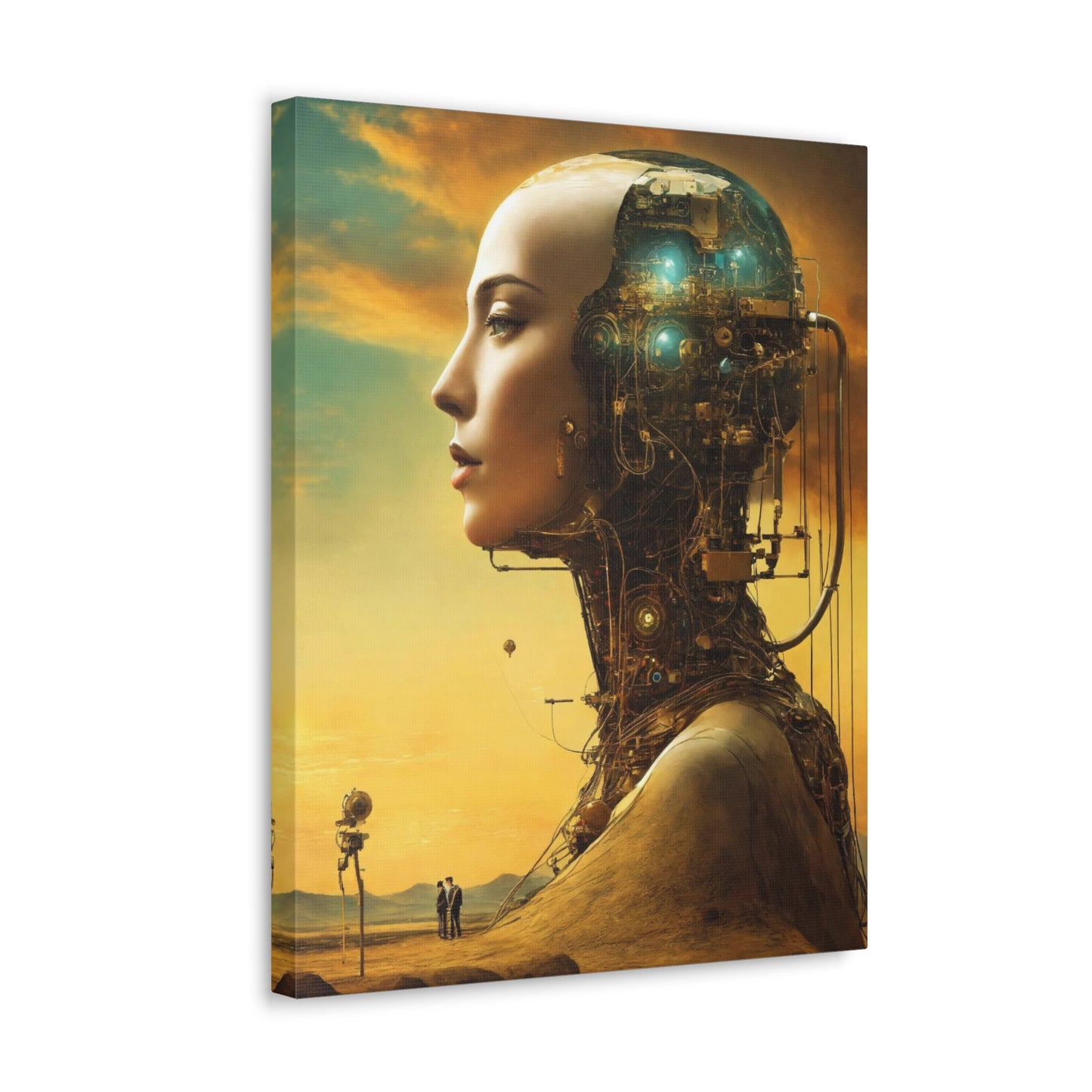 "Synthetic Sphinx: A Surreal Portrait of AI Ascension"