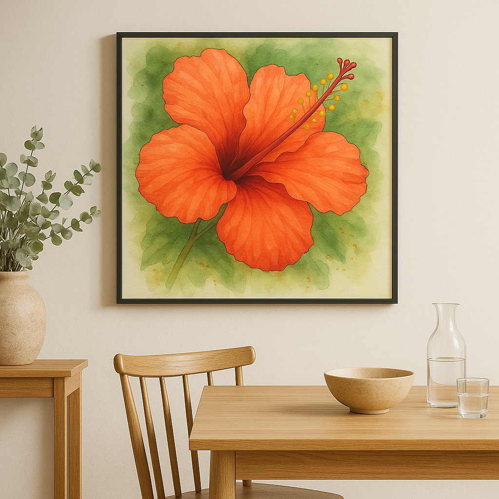 Hibiscus in Fiery Orange